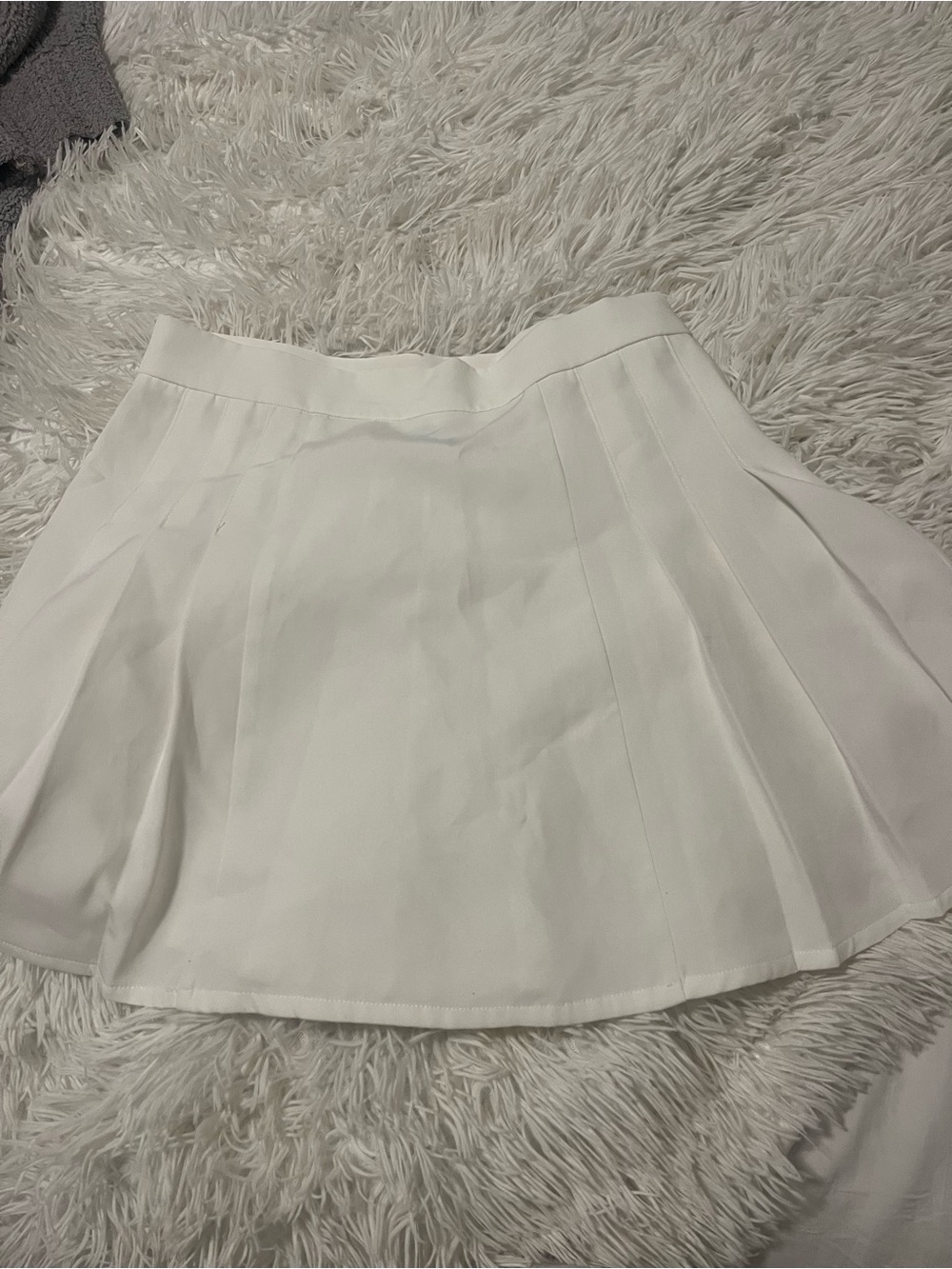Princess Polly White Pleated Skater Skirt